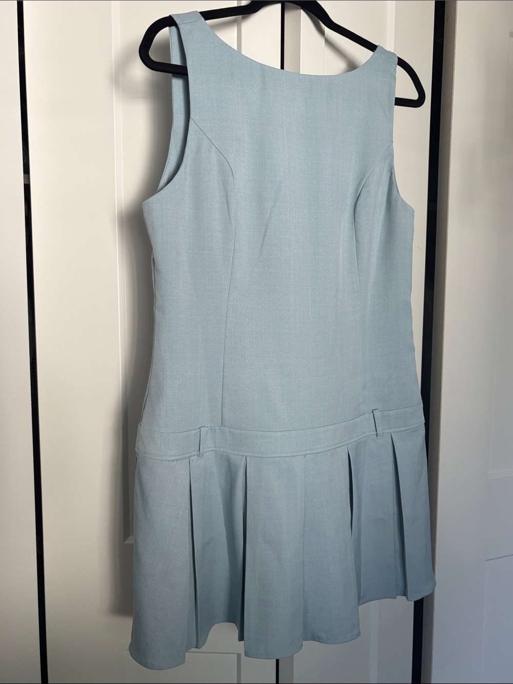 NWT [Altar'd State] Dusty Blue Drop Waist Sleeveless Pleated Dress Women’s XL - Picture 5 of 11